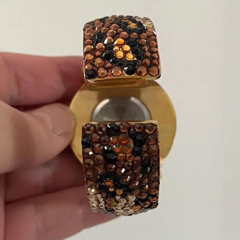 Gold and Black Crystal Watch vintage from Cache